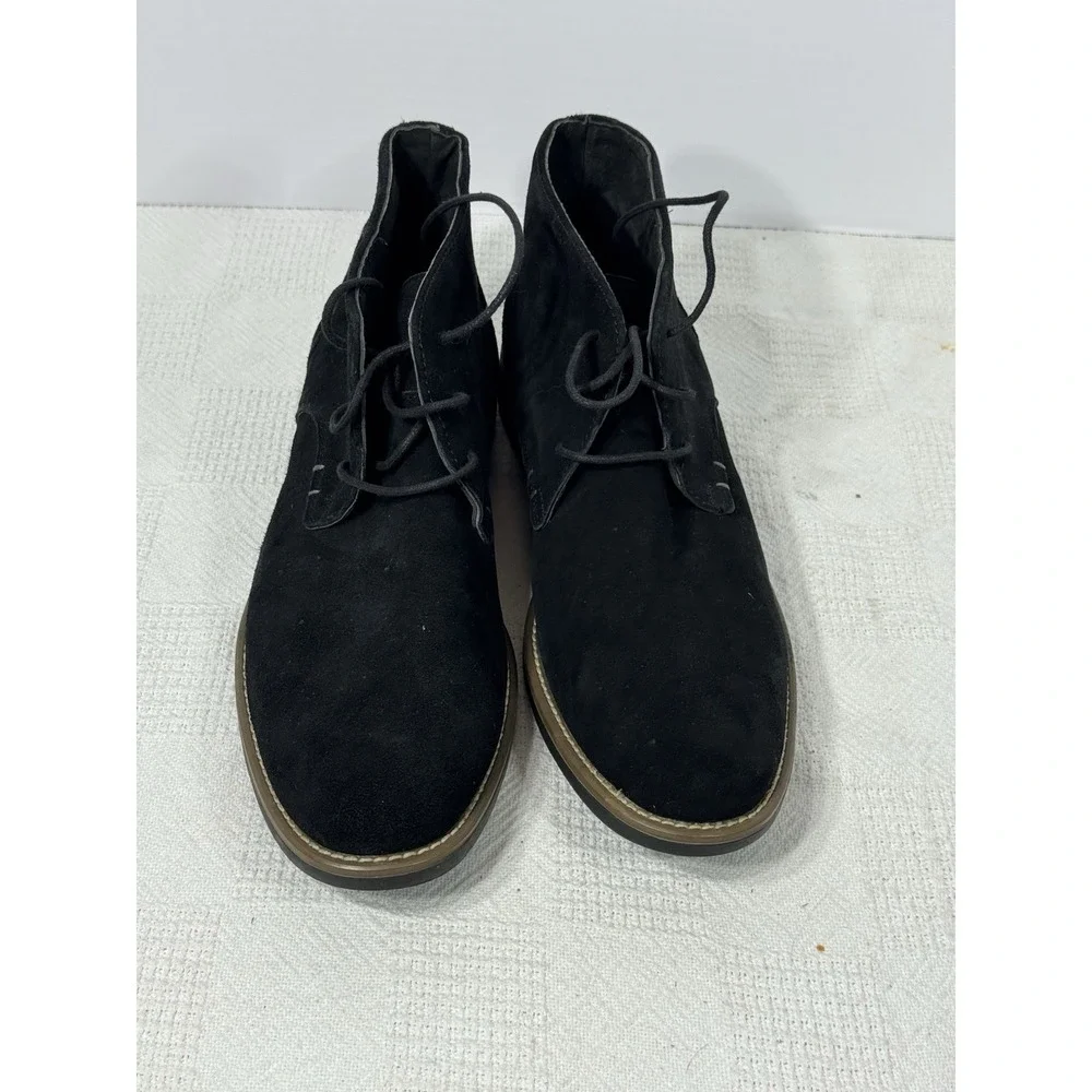 BRUNO MARC Men's Chukka Boots Size 10.5 Black Suede Leather